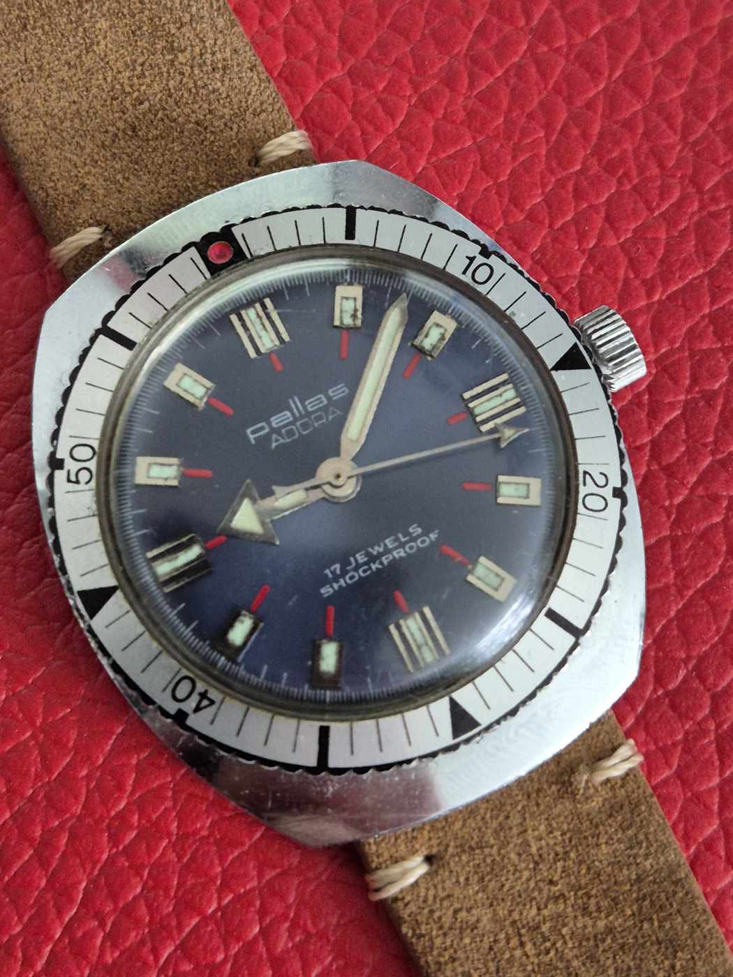 Pallas Adora Vintage Skin Diver – Klassischer Charme mit französischem Uhrwerk